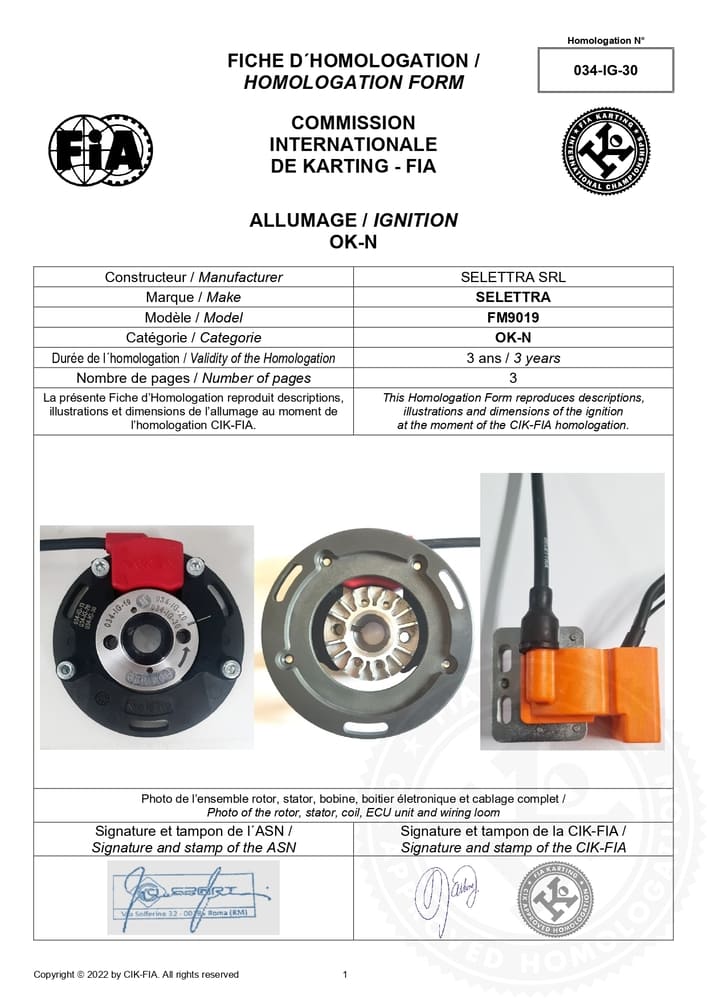 foto di rotori, statori, cablaggi ECU unit - accensione OK-N